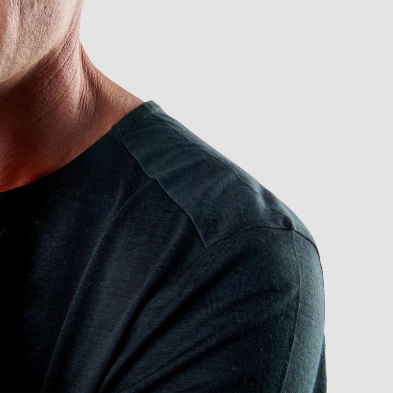 Black Ultimate Direction Jason Schlarb Merino Tee | IKNY-18436