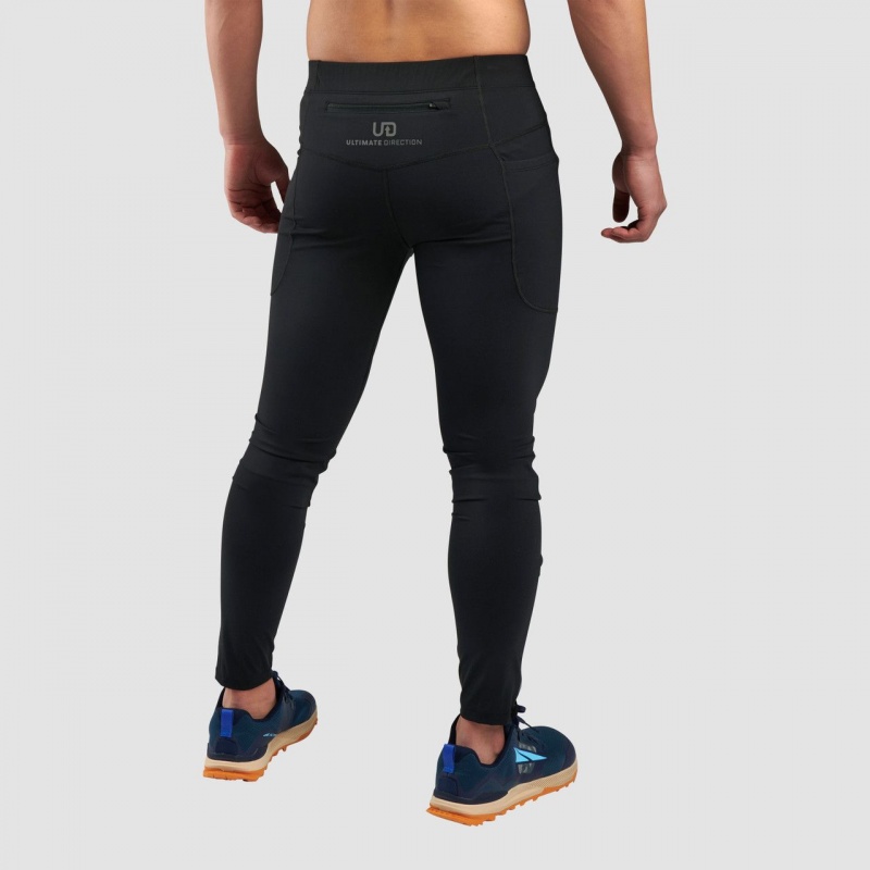 Black Ultimate Direction Velum Running Tights | EVWZ-10293