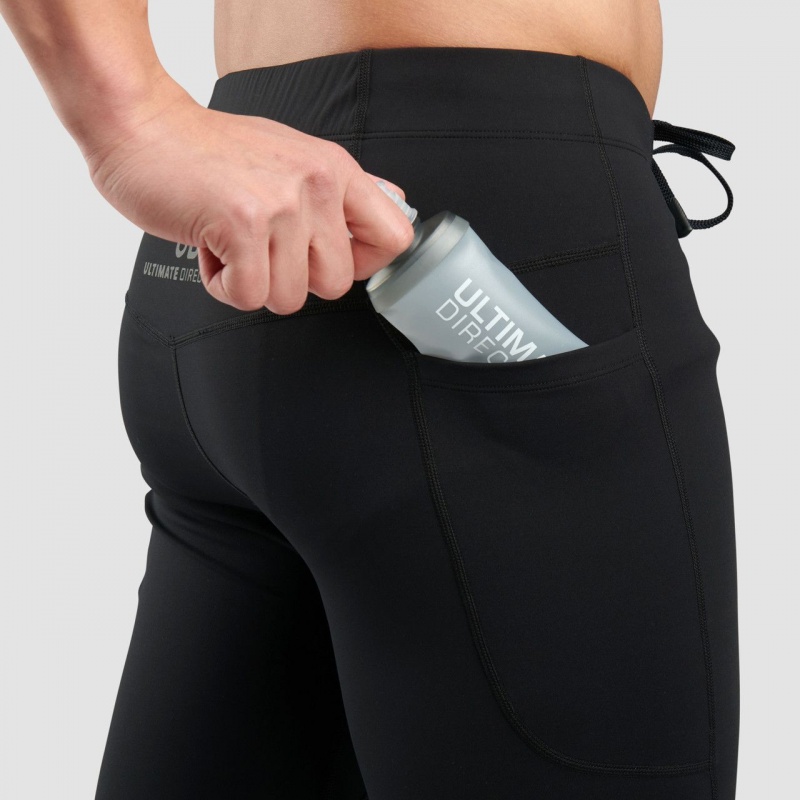 Black Ultimate Direction Velum Running Tights | EVWZ-10293