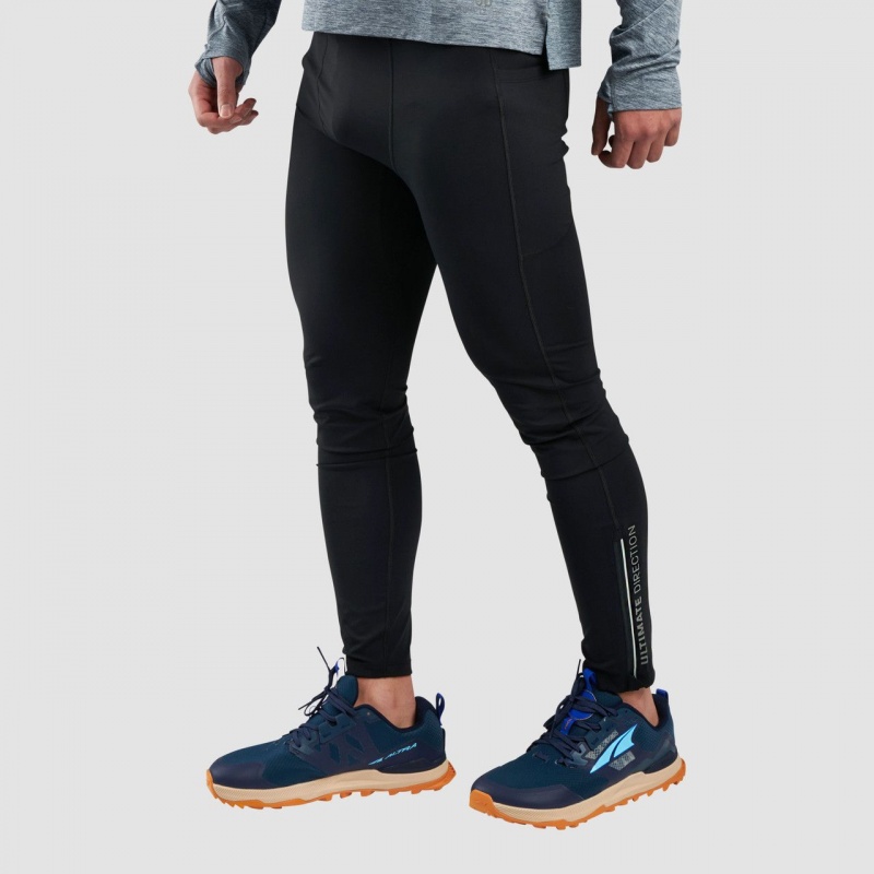 Black Ultimate Direction Velum Running Tights | EVWZ-10293