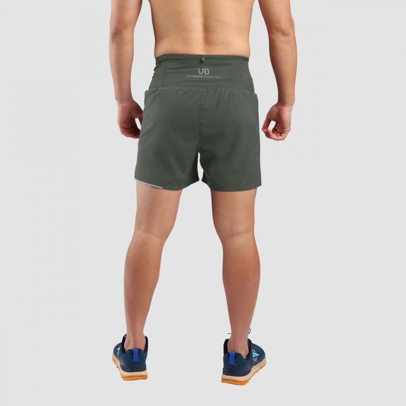 Dark Camo Green Ultimate Direction Velum Short | EXLK-27053