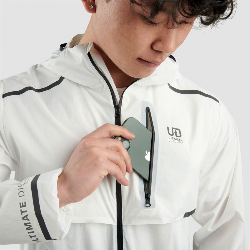 White Ultimate Direction Aerolight Wind Jacket | KZFS-89076