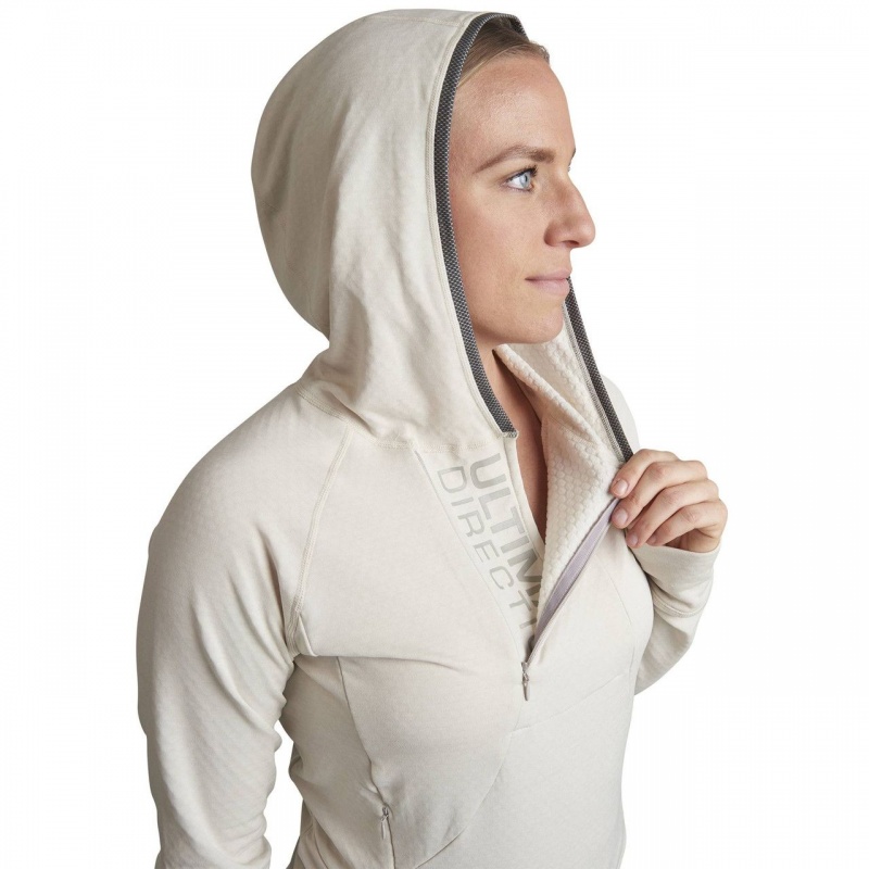 White Ultimate Direction Ultra Hoodie | JRDV-56071